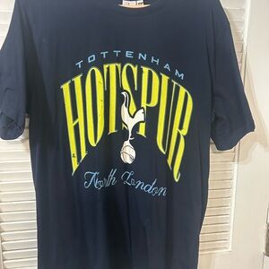 Tottenham Hotspur Navy Blue Short Sleeve Tee with Yellow Logo